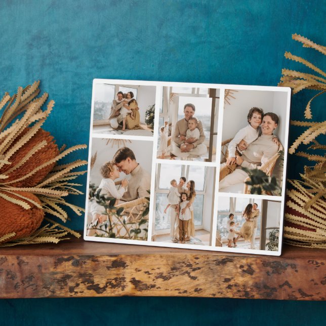 Photo Collage Ideas For Gifts Create 6 Photos Plaque (Side)