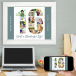 Photo Collage in Number 16 Shape for 16th Birthday Poster<br><div class="desc">Create your own unique 16th birthday keepsake with your favourite photos. This photo collage is in the shape of a number 16 and the template is set up ready for you to add your photographs and custom text. The sample wording includes your name, birth year and "What a Wonderful Life!"...</div>