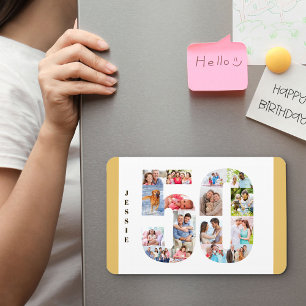 Photo Collage in Number 50 - 50th Birthday Neutral Magnet