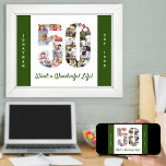 Photo Collage in Number 50 Shape for 50th Birthday Poster<br><div class="desc">Create your own unique 50th birthday keepsake with your favorite photos. This photo collage is in the shape of a number 50 and the template is set up ready for you to add your photographs and custom text. The sample wording includes your name, birth year and "What a Wonderful Life!"...</div>