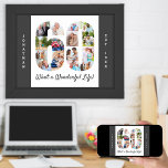 Photo Collage in Number 60 Shape for 60th Birthday Poster<br><div class="desc">Create your own unique 60th birthday keepsake with your favorite photos. This photo collage is in the shape of a number 60 and the template is set up ready for you to add your photographs and custom text. The sample wording includes your name, birth year and "What a Wonderful Life!"...</div>