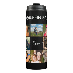Photo Collage Love Script Thermal Tumbler