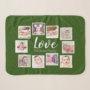 Photo Collage LOVE Themed Unique Personalised Sherpa Blanket
