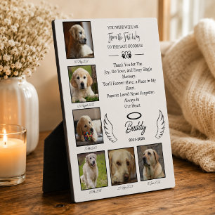Photo Collage Memorial Pet Remembrance Keepsake Plaque