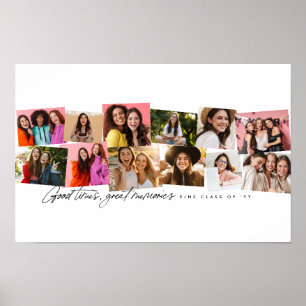 Photo collage memories fun playful 12 picture poster