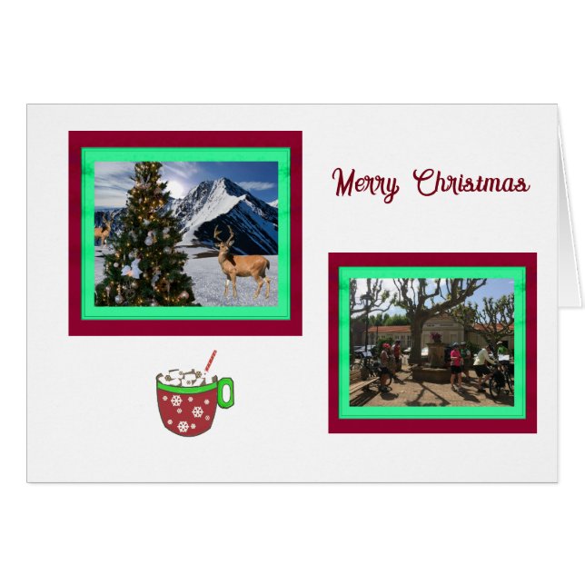 Photo Collage Merry Christmas Card (Front Horizontal)