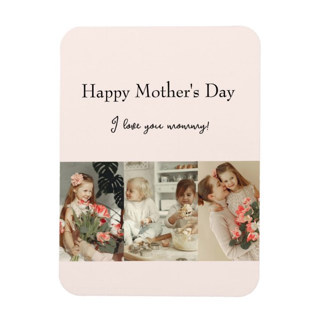 Photo Collage & Message - Personalised Gift |  Magnet (Vertical)