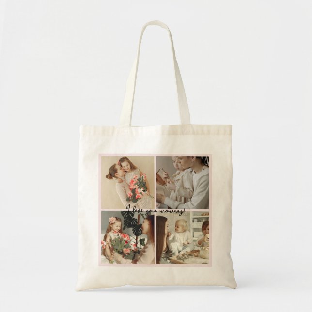Photo Collage & Message - Personalised Gift |  Tote Bag (Front)