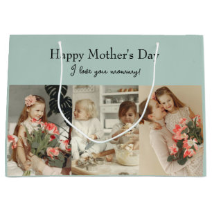 Photo Collage & Message - Personalized Gift Large Gift Bag