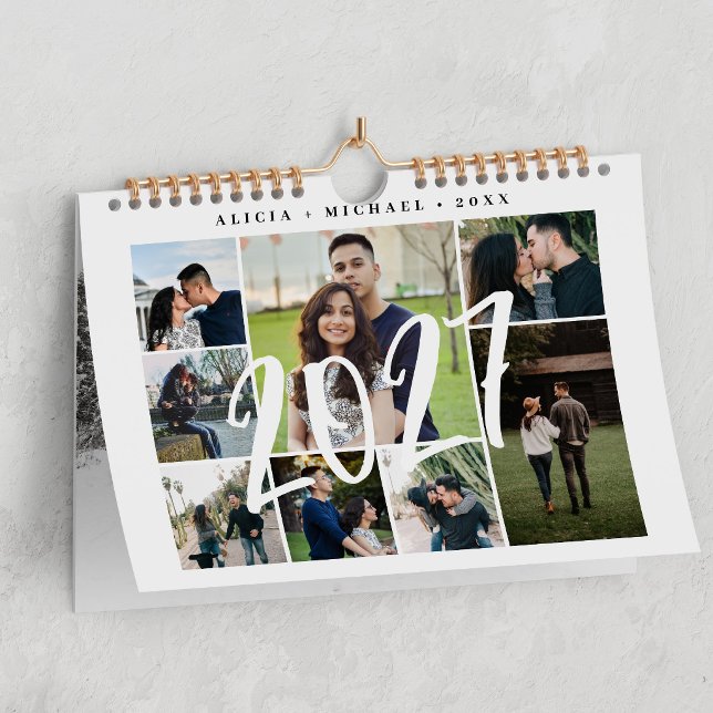 Photo collage modern create your own template calendar (Creator Uploaded)