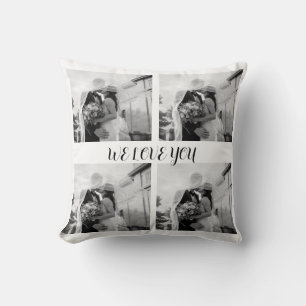 Photo Collage Modern Family Personalised Throw Cushion