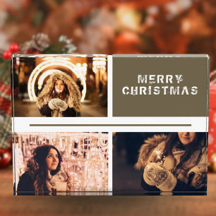 Photo Collage Modern Holiday Christmas Photo Block