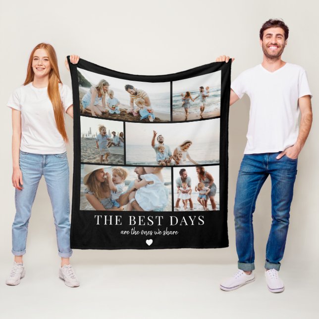 Photo Collage Modern Keepsake Simple Kids   Fleece Blanket (In Situ)