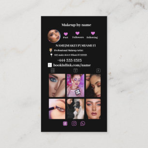 Photo Collage Modern Minimalist Social Media Business Card