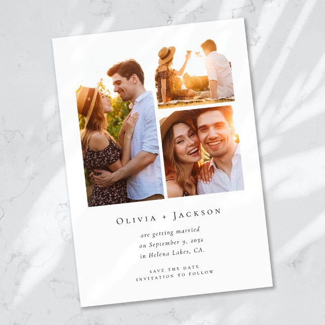 Photo Collage Modern Wedding Save The Date (Creator Uploaded)