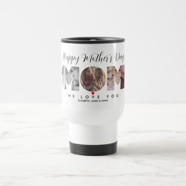 Photo Collage MOM Gifts Mother's Day Personalised Travel Mug (Center)