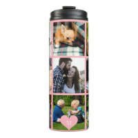 Photo collage monogram personalised modern blush