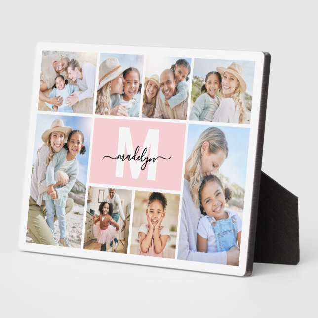 Photo Collage Monogram Picture Plaque (Side)