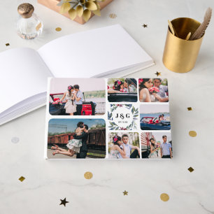 Photo Collage & Monogram   Wedding Guestbook