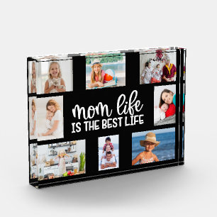 Photo collage Mothers day personalised gift black
