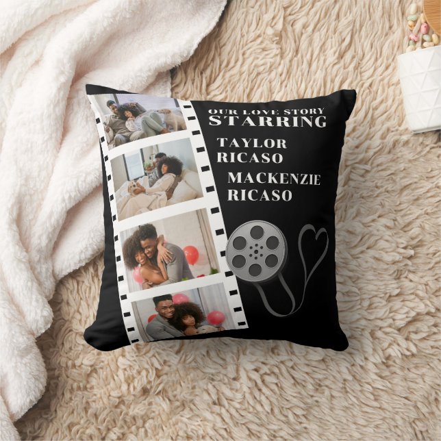 Photo Collage Movie Strip Personalised DIY Custom Cushion (Blanket)