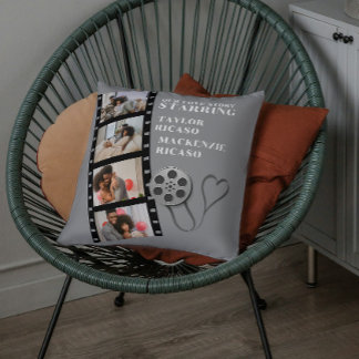 Photo Collage Movie Strip Personalised DIY Custom Cushion