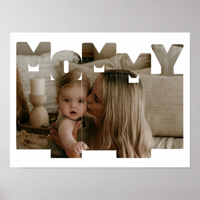 Photo Collage Mum, Mummy Mothers day Gift Poster (Front)