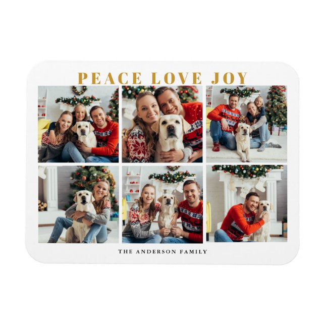 Photo Collage Name  Magnet (Horizontal)