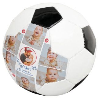 Photo Collage New Dad Modern First Fathers Day Football