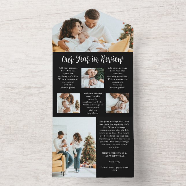 Photo Collage New Year Holiday Card (Inside)