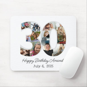 Photo Collage Number 30 - 30th Birthday Mouse Mat