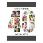 Photo Collage Number 40 Personalised 40th Birthday