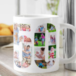 Photo Collage Number 50 - 50th Birthday Large Coffee Mug<br><div class="desc">Personalised Giant Mug for 50th Birthday. Create your own photo collage using your favourite photos. Your photographs will automatically display in the shape of the number 50 on both sides of the mug. The photo collage holds a mixture of square, portrait and landscape pictures to give you good flexibility of...</div>
