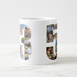 Photo Collage Number 53 - 53rd Birthday Large Coffee Mug