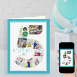 Photo Collage Number 5 Boy's 5th Birthday Card<br><div class="desc">Unique and personalised 5th birthday photo card for a little boy. The photo template is set up for you to add your favourite pictures to this number 5 photo collage plus an extra special photo inside. You can also add his name to the front and customise the birthday greeting inside....</div>