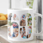 Photo Collage Number 60 - 60th Birthday Large Coffee Mug<br><div class="desc">Personalised Giant Mug for 60th Birthday. Create your own photo collage using your favourite photos. Your photographs will automatically display in the shape of the number 60 on both sides of the mug. The photo collage holds a mixture of square, portrait and landscape pictures to give you good flexibility of...</div>