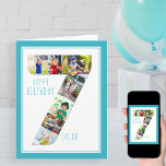 Photo Collage Number 7 Boy's 7th Birthday Card<br><div class="desc">Unique and personalised 7th birthday photo card for a young boy. The photo template is set up for you to add your favourite pictures to this number 7 photo collage plus an extra special photo inside. You can also add his name to the front and customise the birthday greeting inside....</div>
