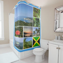 Jamaican Shower Curtains Zazzle Co Uk