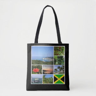 Photo Collage of Jamaica Tote Bag