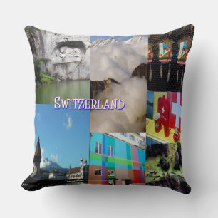 Photo Collage of Switzerland Cushion