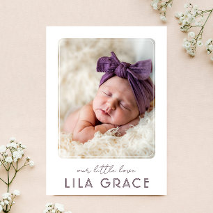 Photo Collage Our Little Love Birth Announcement