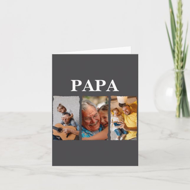 Photo Collage Papa D Gift  Card (Front)