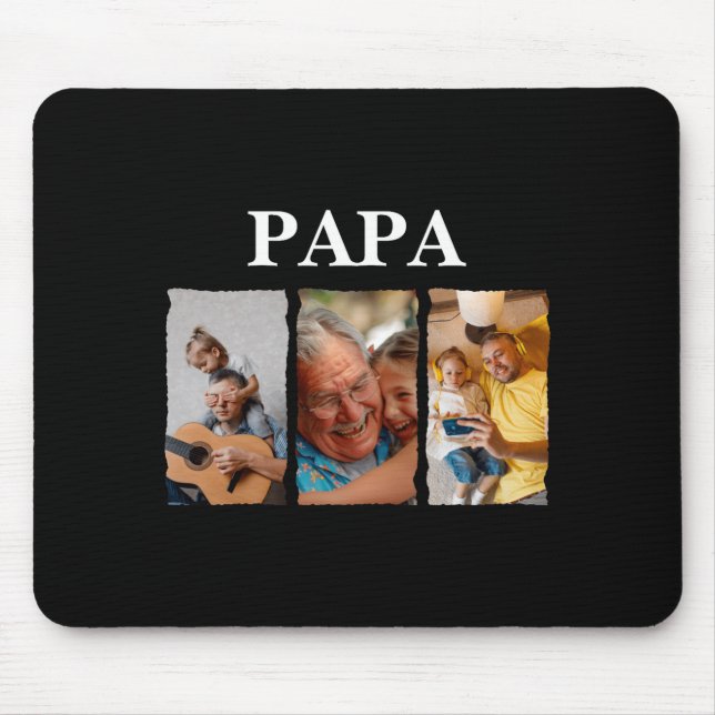 Photo Collage Papa D Gift  Mouse Mat (Front)