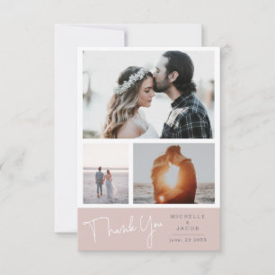 photo collage pastel Thank You Photo Card