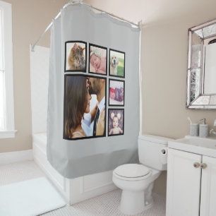 Photo Collage Personalised 6 Photo Template Shower Curtain