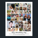 Photo Collage Personalised Birthday Gift Poster<br><div class="desc">Turn your favourite photos into a stunning piece of wall art. This custom photo collage poster is the perfect way to tell your story, capturing a lifetime of memories in one beautiful display. With 100% personalisation, you can easily upload your own photos and customise the text, fonts, and colours to...</div>