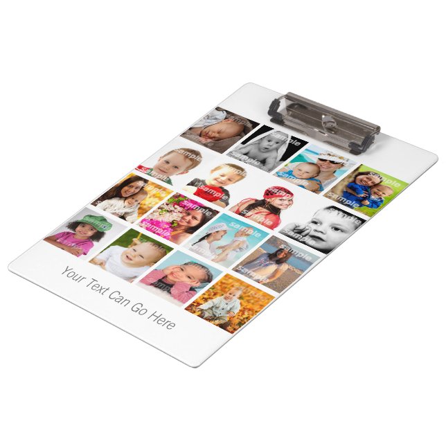 Photo Collage Personalised Clipboard (Angled)