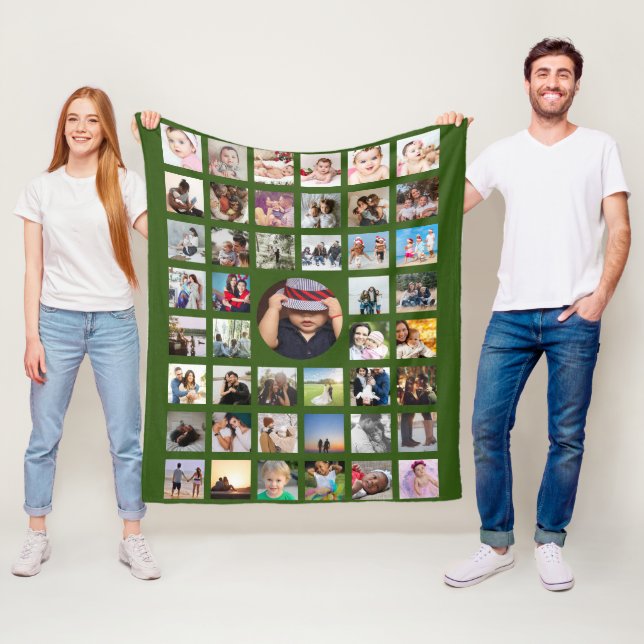 Photo Collage Personalised DIY Custom Fleece Blanket (In Situ)