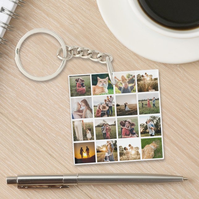 Photo Collage Personalised Family Key Ring (Creator Uploaded)