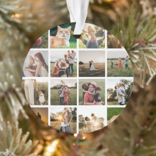 Photo Collage Personalised Family Ornament